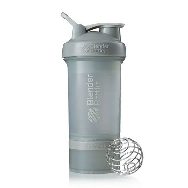 BlenderBottle ProStak 22 oz Pebble Gray Shaker Cup with Wide Mouth and Flip-Top Lid - Walmart.com | Walmart (US)