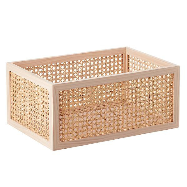 The Container Store Artisan Rattan Cane Bin | The Container Store