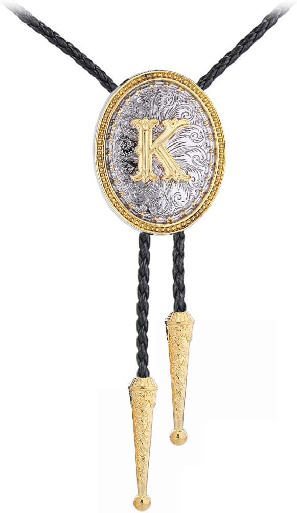 GelConnie Western Ties for Men Gold Bolo Tie Initial Letter A to Z Native American Bola Ties Cowb... | Amazon (US)