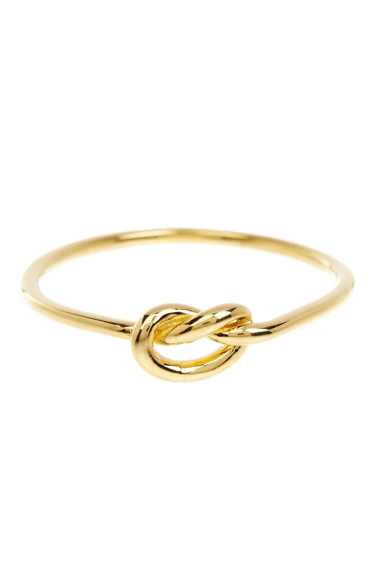 14K Yellow Gold Vermeil Thin Love Knot Ring | Nordstrom Rack