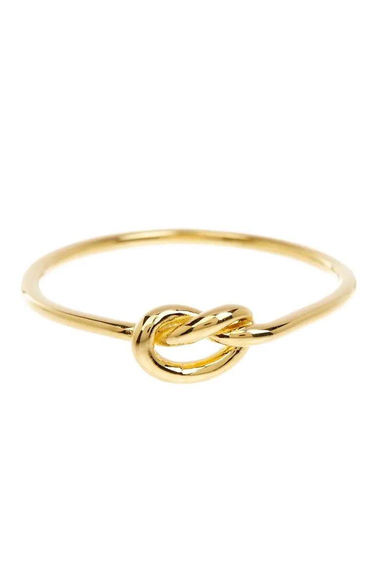 14K Yellow Gold Vermeil Thin Love Knot Ring | Nordstrom Rack