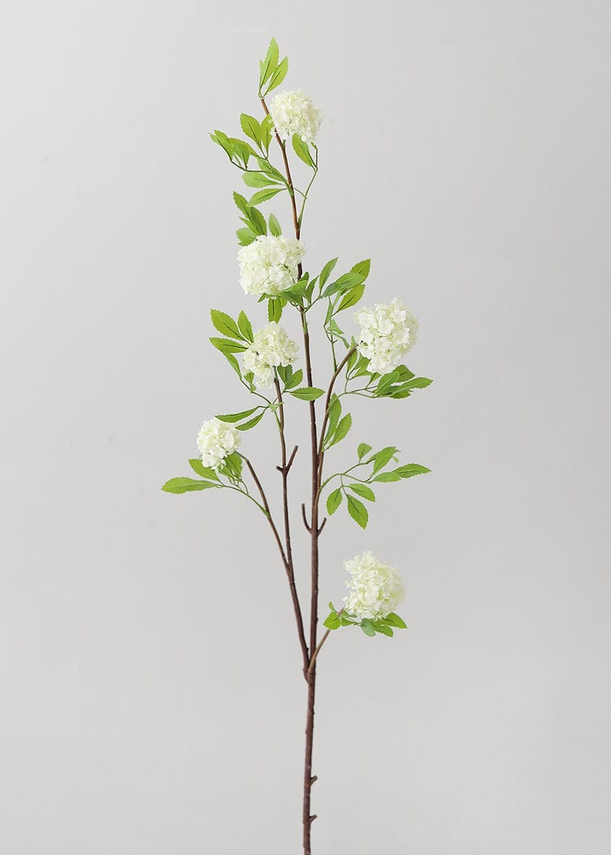 Cream Fake Viburnum Wildflower Branch - 46 | Afloral (US)