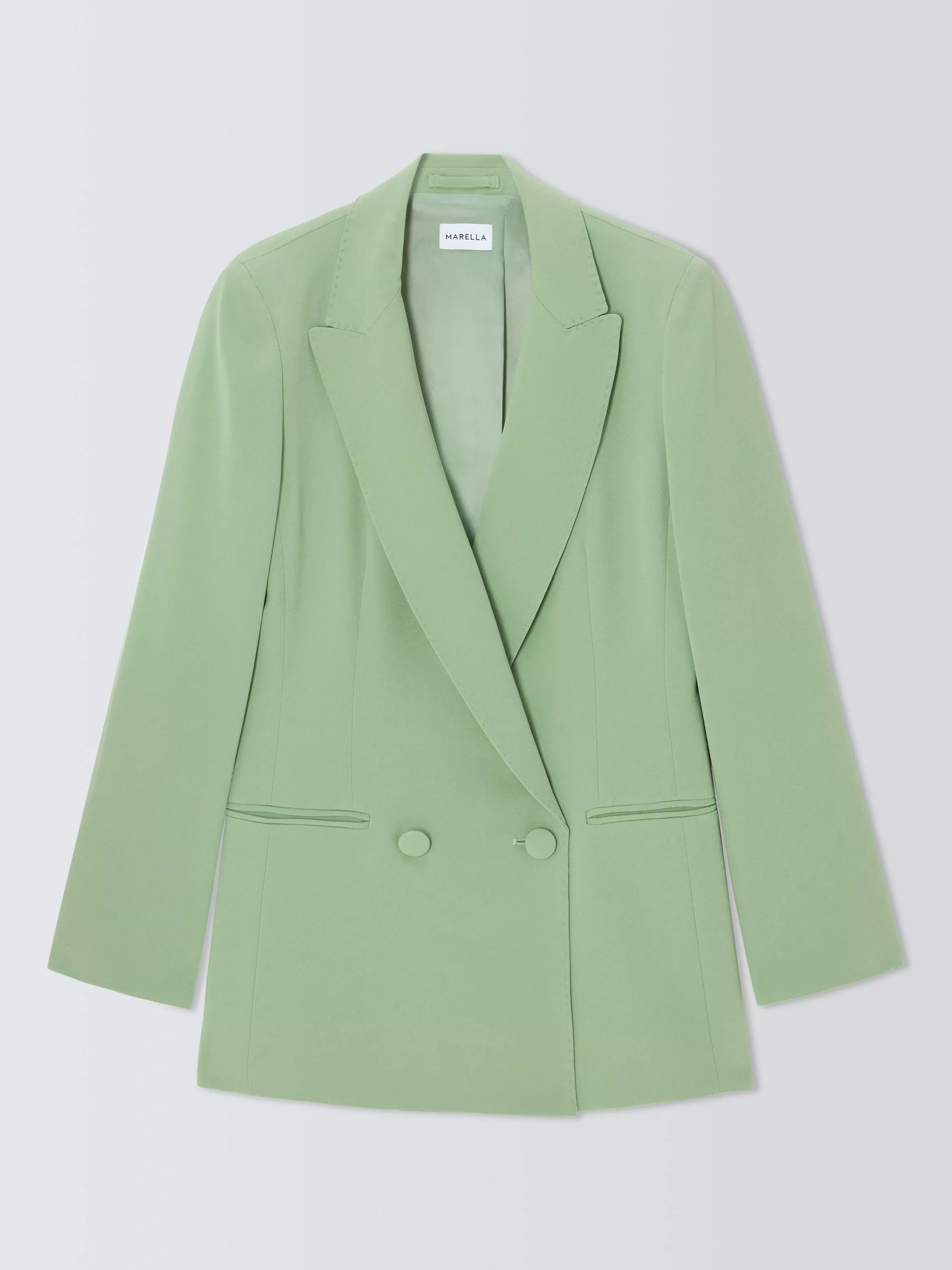 MarellaAzulene Double Breasted Blazer, Green | John Lewis (UK)