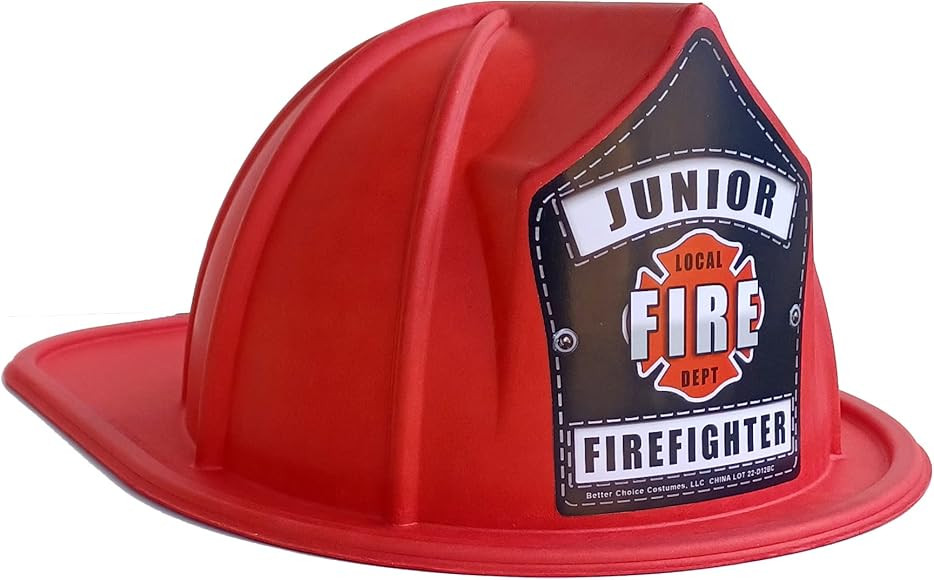 NOT PLASTIC, Children's Firefighter Hat, Party Supply, Costume Accessory | Amazon (US)
