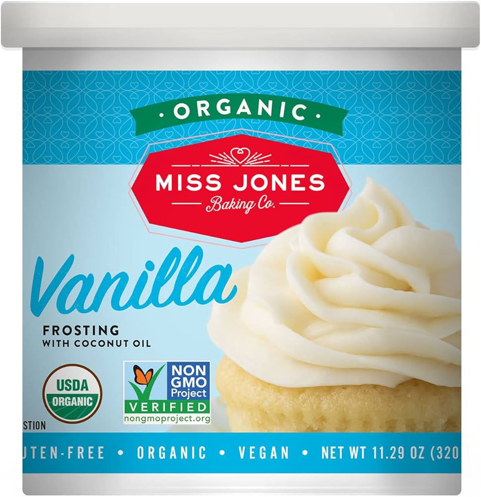 Miss Jones Baking Organic Buttercream Frosting, Perfect for Icing and Decorating, Vegan-Friendly:... | Amazon (US)