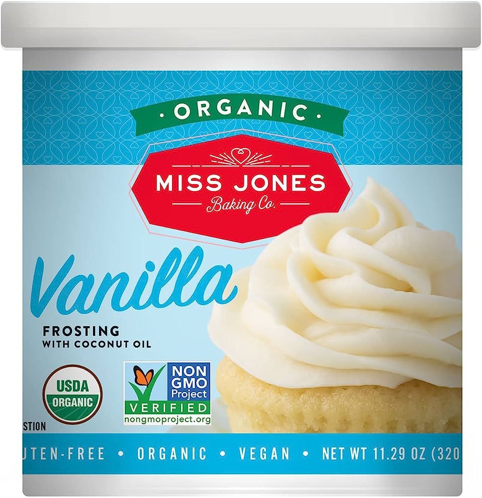 Miss Jones Baking Organic Buttercream Frosting, Perfect for Icing and Decorating, Vegan-Friendly:... | Amazon (US)