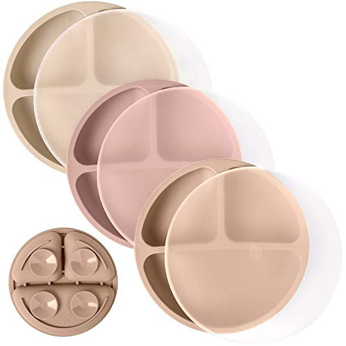WeeSprout Suction Plates with Lids for Babies & Toddlers | 100% Silicone | Plates Stay Put with Suct | Amazon (US)