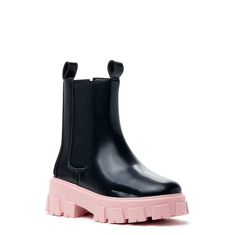 Scoop Women's Contrast Lug Sole Chelsea Boots | Walmart (US)