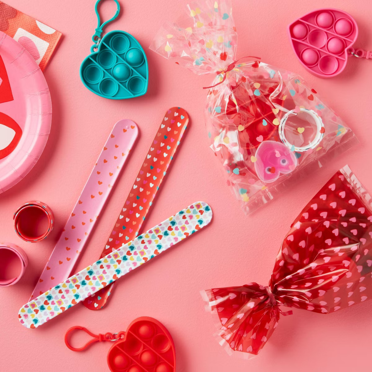 6pc Slap Bracelets Valentine's Day Party Favor Sets - Spritz™ | Target