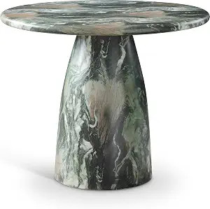 Meridian Furniture 700Green-T Cosenza Collection Art Deco 36" Indoor/Outdoor Concrete Dining Tabl... | Amazon (US)