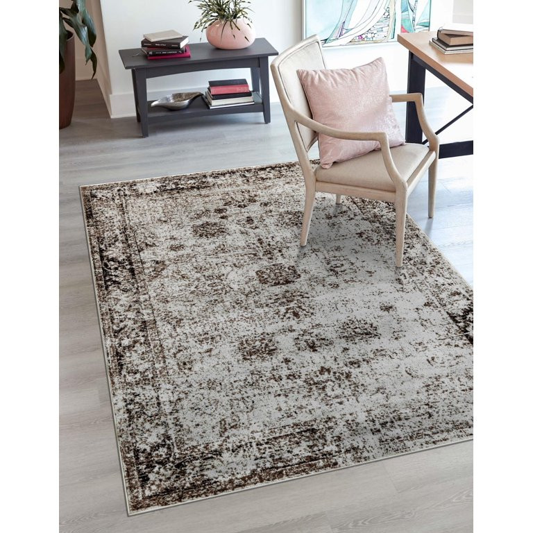 Unique Loom Sofia Collection Area Rug - Casino (7' 1" x 10' Rectangle Beige/Tan) | Walmart (US)