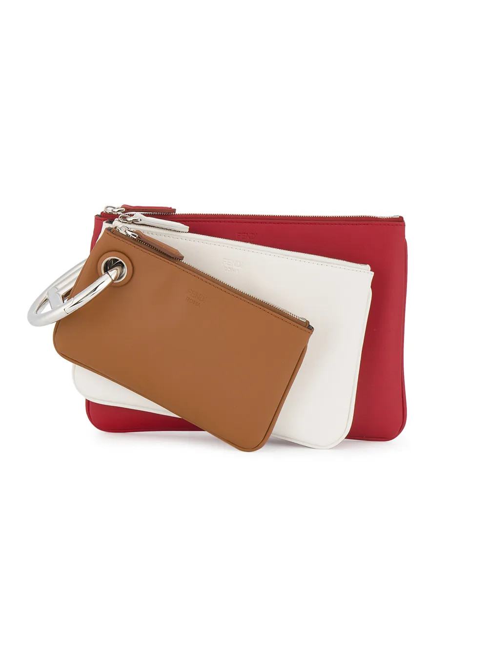 Fendi Triplette clutch - Multicolour | FarFetch US