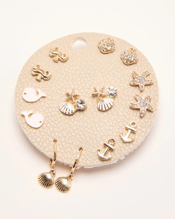 Coastal Edit Seashell Stud Earrings | VICI