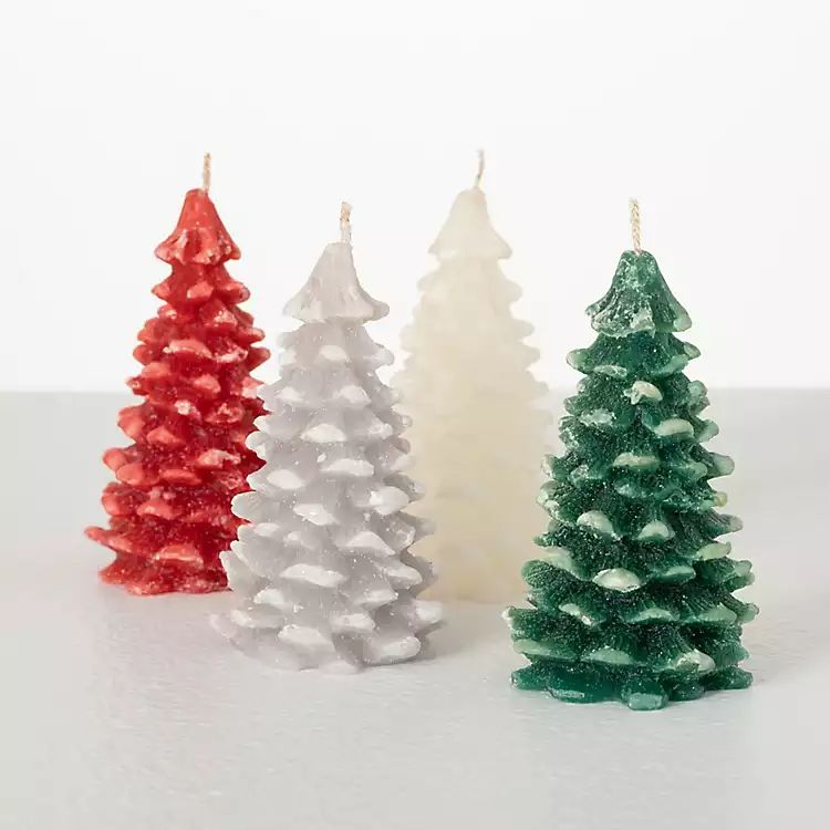 New! Multicolor Pine Tree Candles, Set of 3 | Kirkland's Home