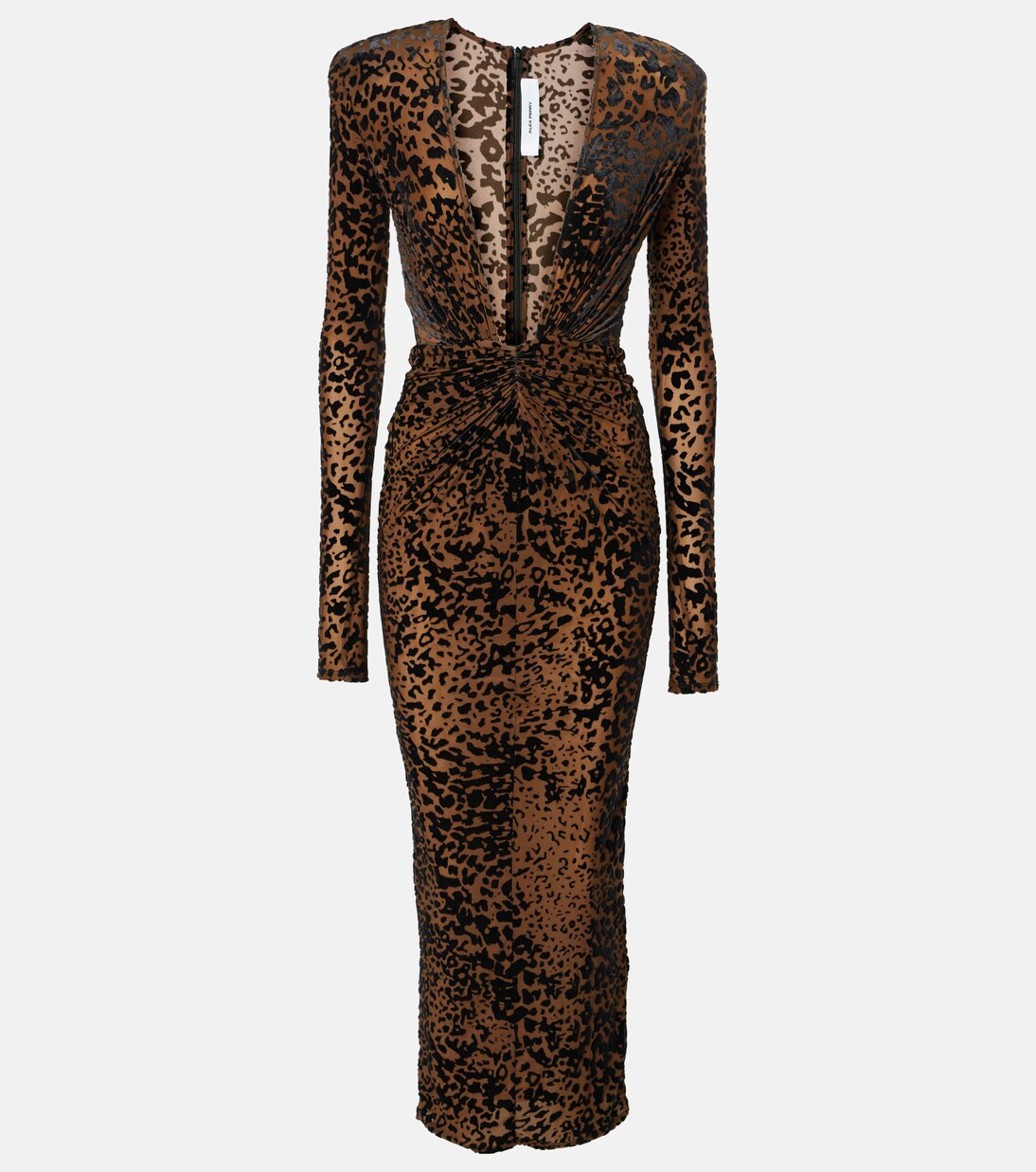 Leopard-print ruched midi dress | Mytheresa (US/CA)