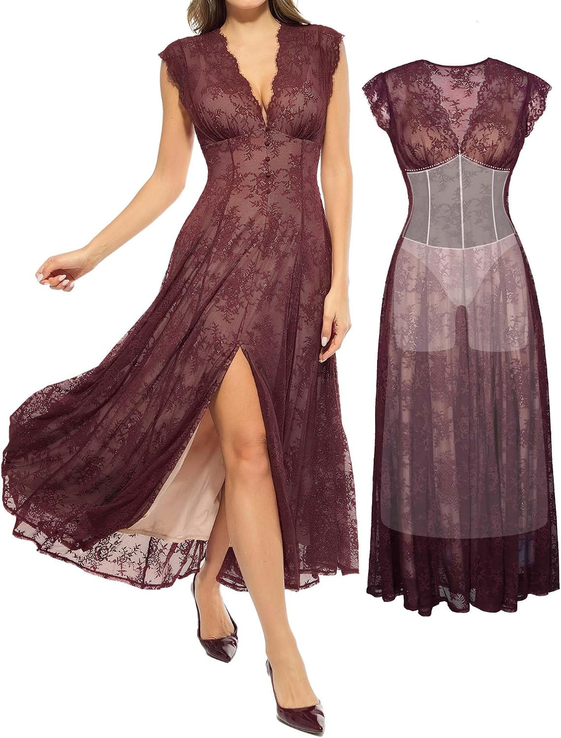 Popilush Lace Formal Cocktail Wedding Guest Dresses for Women | Amazon (US)