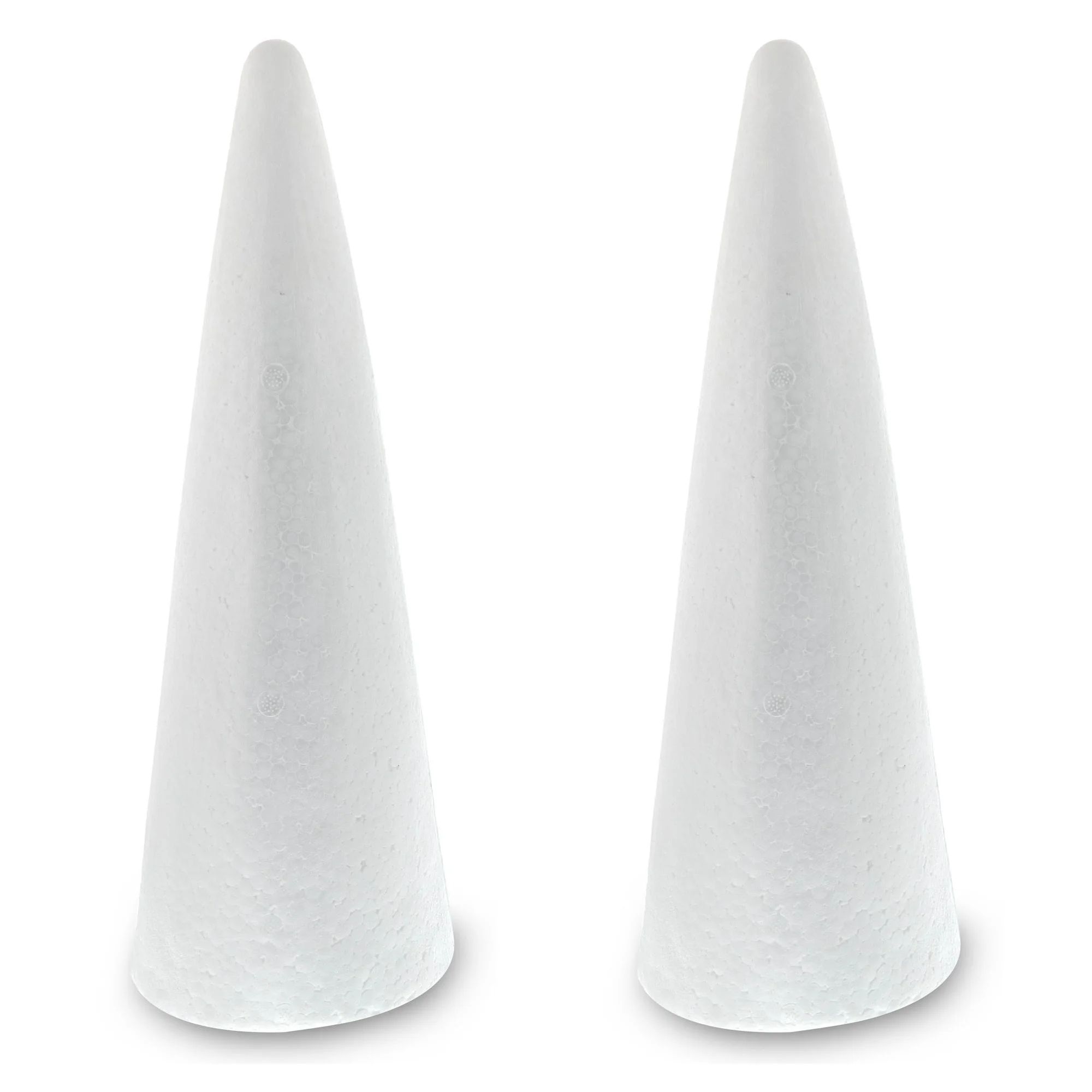 2 Pack Foam Cones for Crafts, DIY Art Projects, Handmade Gnomes, Trees, Holiday Decorations (5.25... | Walmart (US)