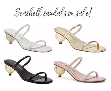 In love with these seashell heeled sandals! They come in white, black, gold, and blush pink. Linked a bunch on sale too! Beach vacation 

#LTKunder100 #LTKsalealert #LTKshoecrush