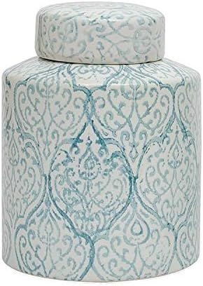 Blue & White Decorative Ceramic Ginger Jar with Lid | Amazon (US)