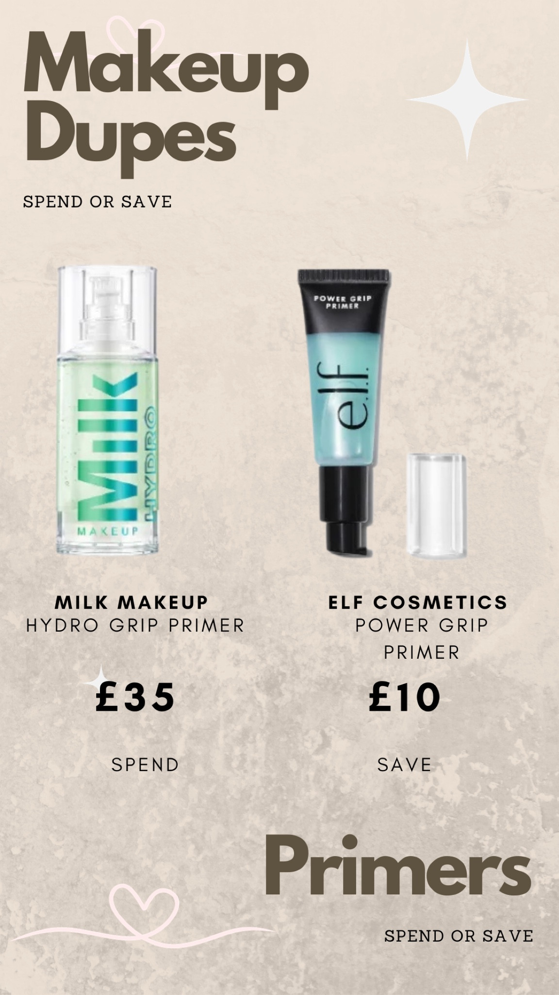 Makeup Dupes. Spend or Save 💁🏻‍♀️Primers! 

#LTKbeauty #LTKSeasonal #LTKstyletip