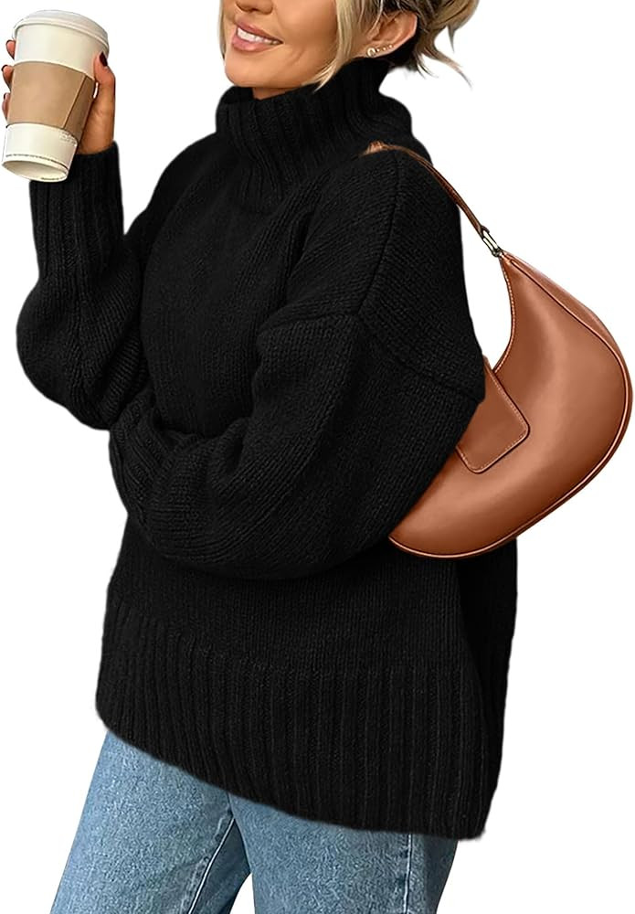 PRETTYGARDEN Women's Fall Clothes Pullover Oversized Sweaters Casual Long Sleeve Chunky Cable Kni... | Amazon (US)