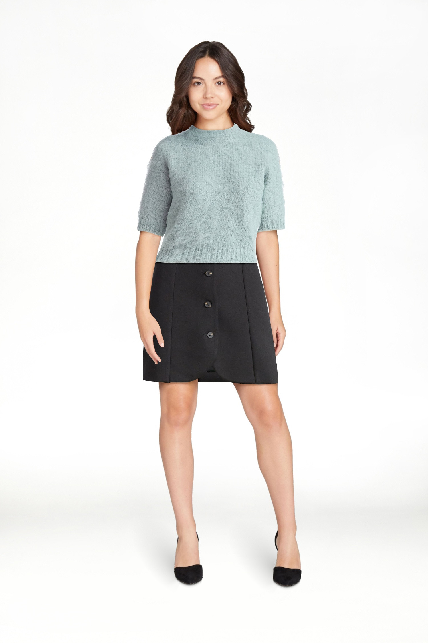Scoop Women's and Women’s Plus Fluffy Sweater with Short Sleeves, Lightweight, Sizes XS-4X | Walmart (US)