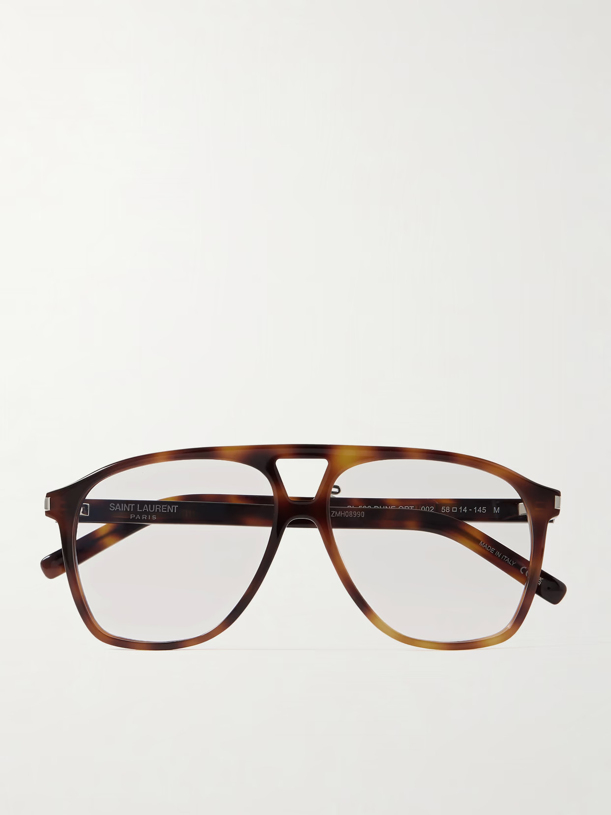 SAINT LAURENT Eyewear - Dune Aviator-frame Tortoiseshell Acetate Optical Glasses - One size | NET-A-PORTER APAC