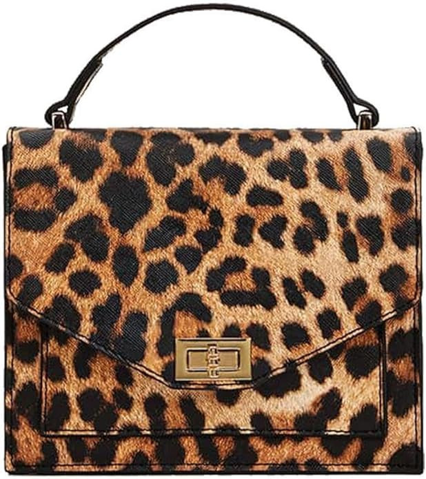 Vintage Leopard Print Box Clutch Handbag, Elegant PU Leather Evening Bag for Women Small Square P... | Amazon (US)