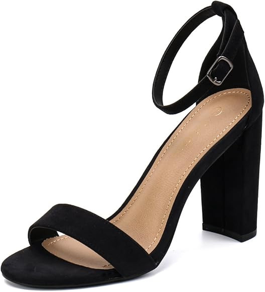 Women's High Chunky Block Heel Pump Dress Sandals | Amazon (US)