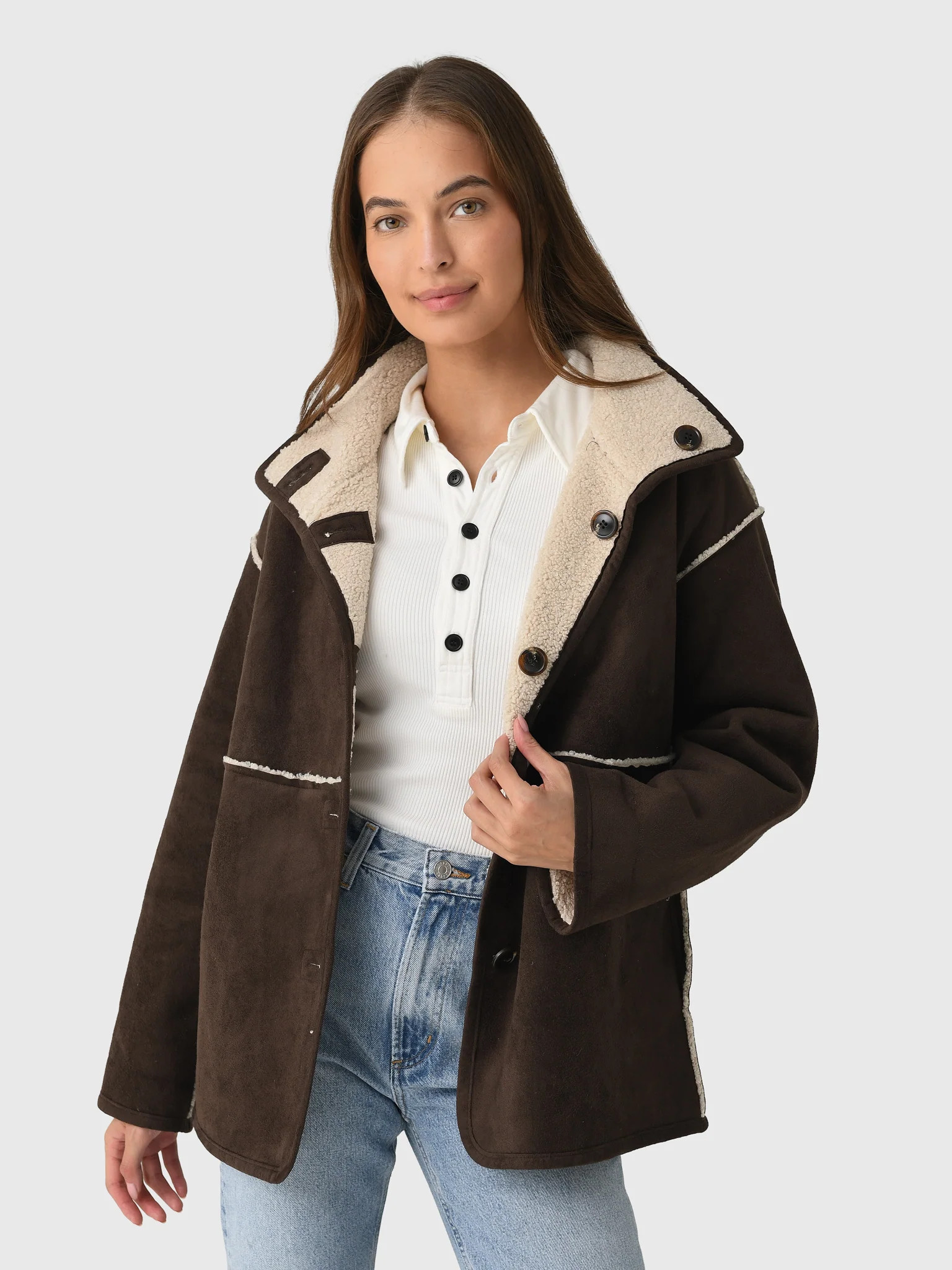 VELVET
                      
                     Women's Shona Sherpa Reversible Jacket | Saint Bernard