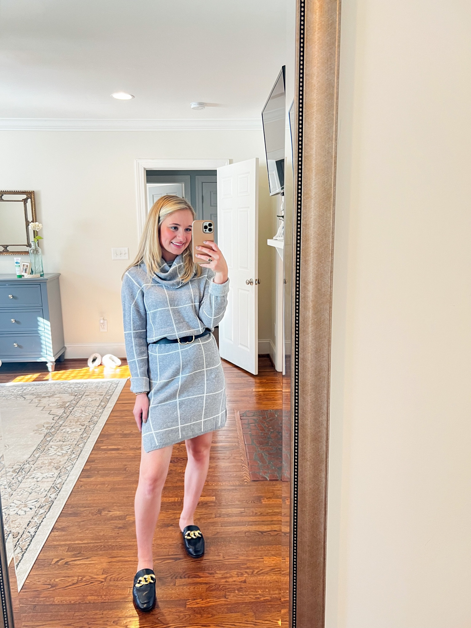 Thanksgiving outfit inspo 

Amazon sweater dress - wearing a size small.

Target shoes - wearing a size 7

#LTKHoliday #LTKunder50 #LTKSeasonal