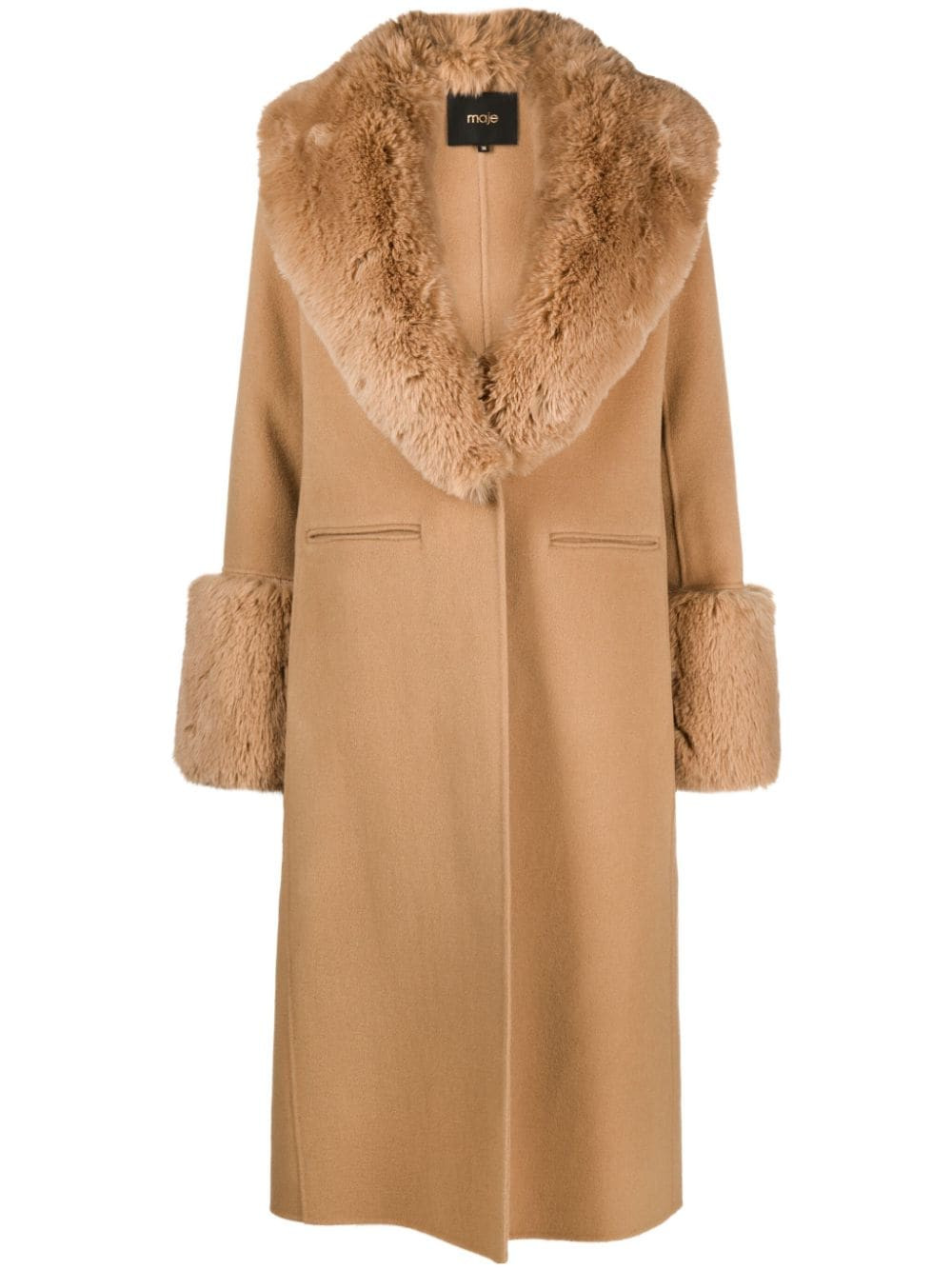 Maje wool-blend Belted Coat - Farfetch | Farfetch Global