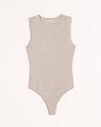 Cotton Seamless Fabric Tank Bodysuit | Abercrombie & Fitch (US)