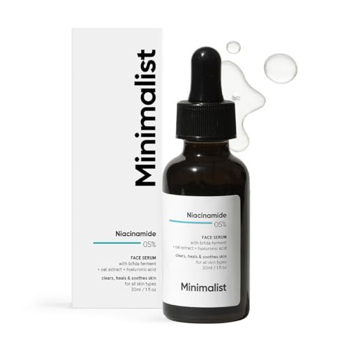 Minimalist 5% Niacinamide Serum for Clear Glowing Skin | With 1% Hyaluronic Acid for Hydration | Pore Minimizer for Face | Clears Acne Marks & Blemishes | For Women & Men | 1 Fl Oz / 30 ml | Amazon (US)