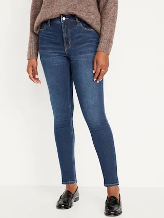 High-Waisted Built-In Warm Rockstar Super-Skinny Jeans for Women | Old Navy (US)