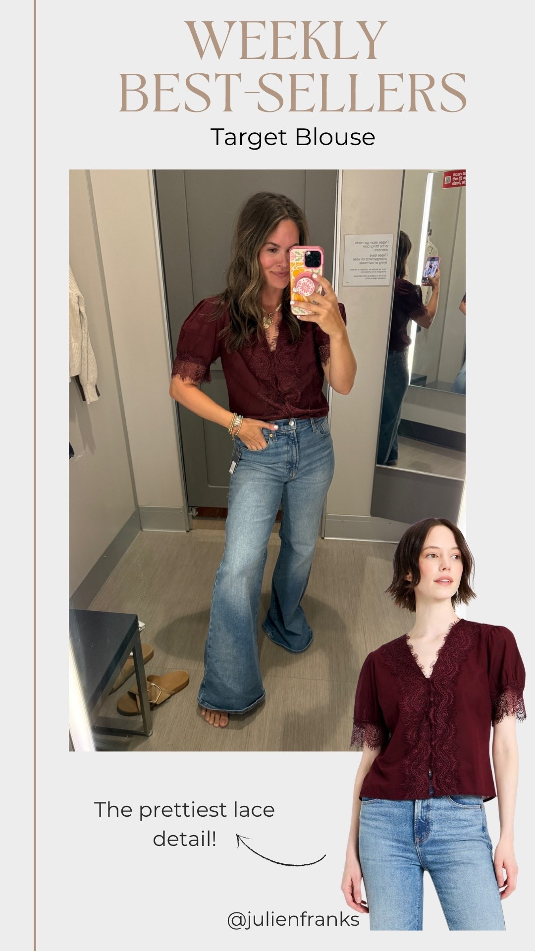 The lace detail on this blouse is too good 😍 it really elevates the whole look and the burgundy color makes it even better for fall!

#LTKSeasonal #LTKdayinmylife #LTKootd