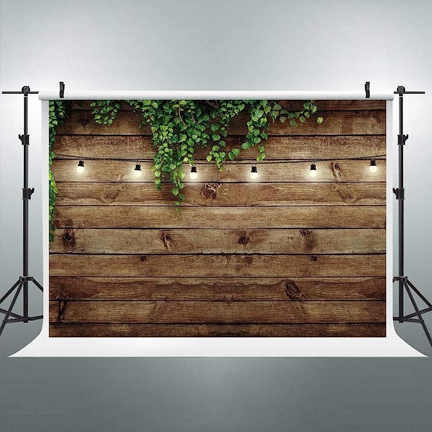 LFEEY 10x8ft Wood Backdrops for Photography Grunge Wood Vintage Worn Wooden Boards Background Seamle | Amazon (US)