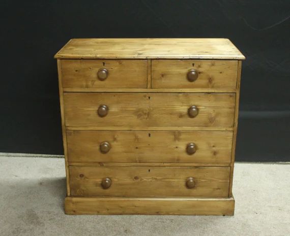 Large Victorian Pine Chest Drawers 1860 | Etsy (US)