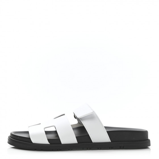 HERMES Calfskin Womens Chypre Sandals 39 White | FASHIONPHILE (US)