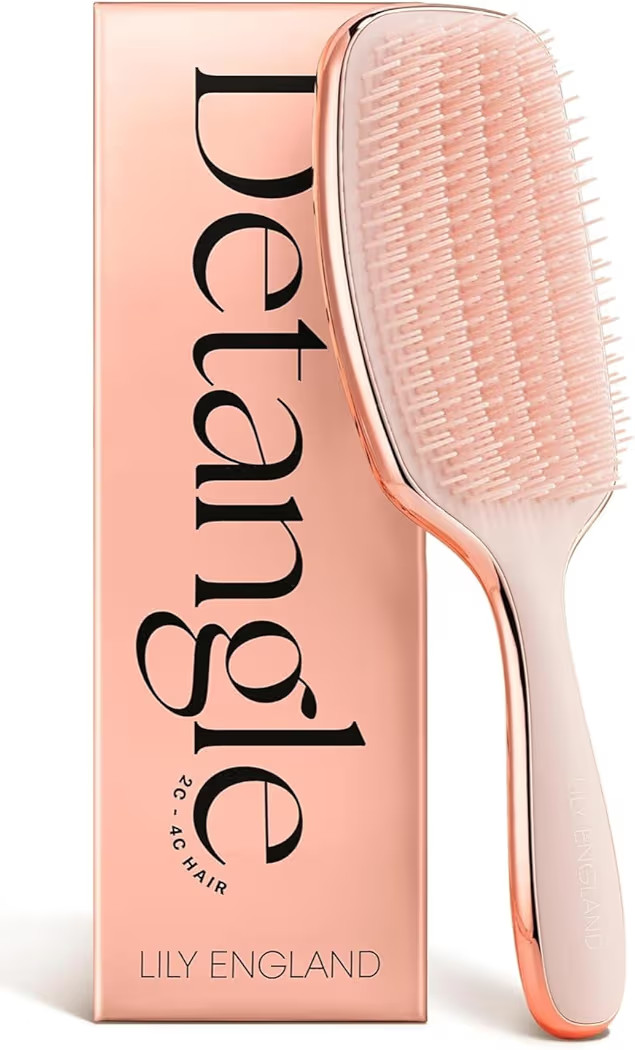Lily England Detangling & Styling Brush - Pain-Free Brush for Curly Wet & Dry Hair With Flexible ... | Amazon (US)