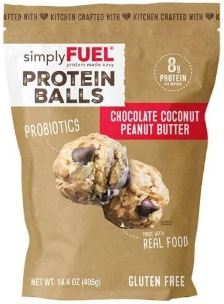 Chocolate Chip Cookie Dough Protein Balls (14.4 oz.) Gluten-Free Snack with 8g Protein & Probioti... | Amazon (US)
