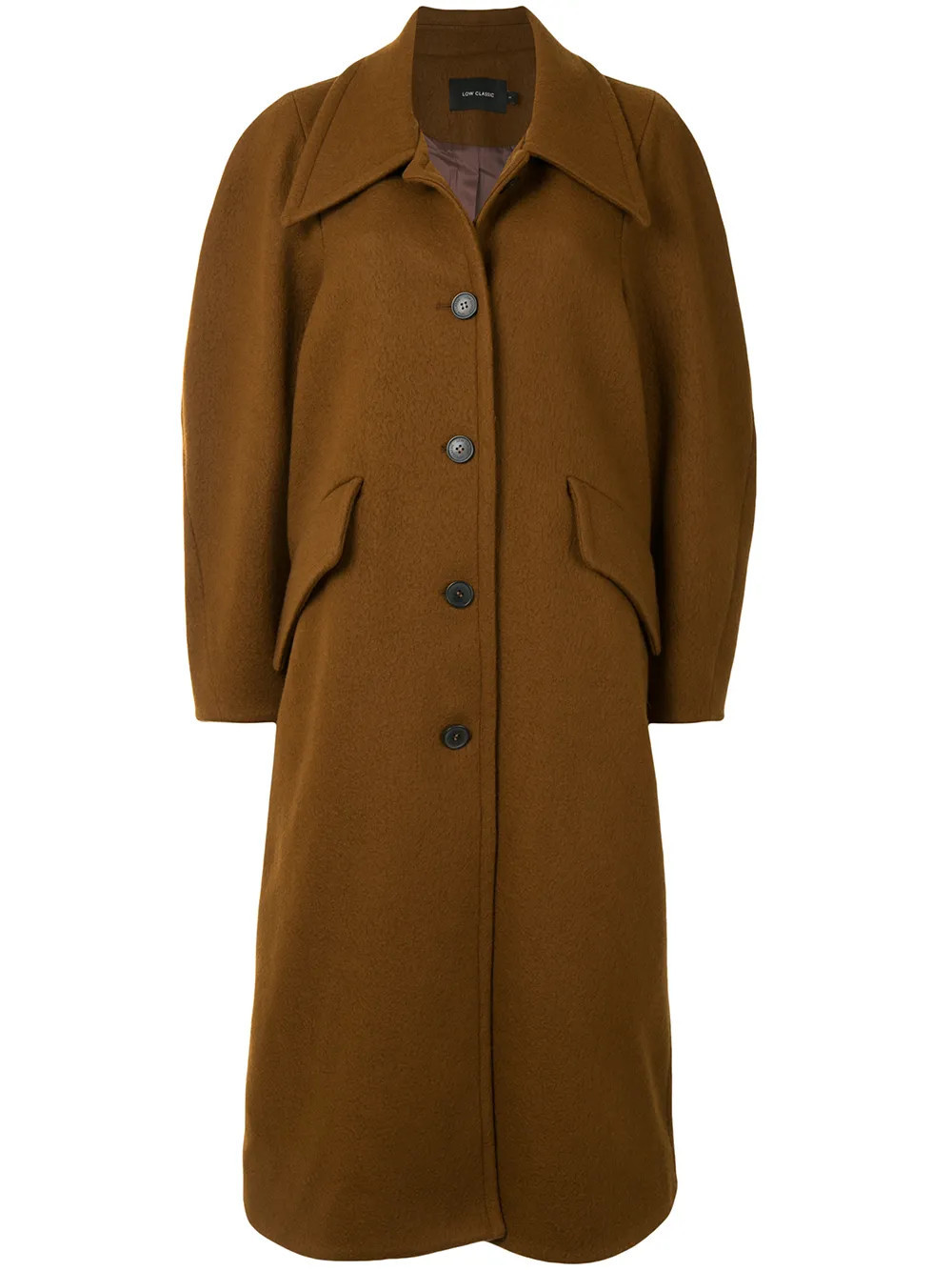 Low Classic oversize wool coat - Brown | Farfetch Global