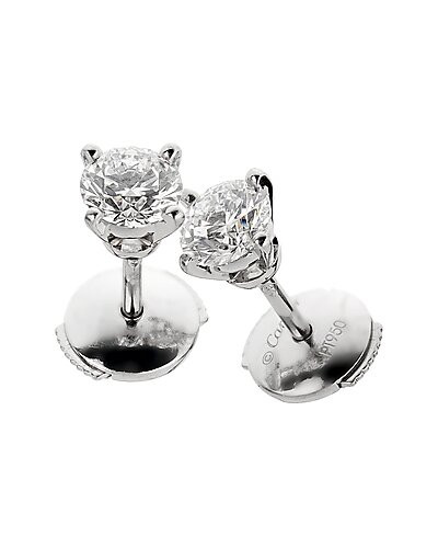 Platinum 1.08 ct. tw. Diamond Studs (Authentic Pre-Loved) | Gilt & Gilt City