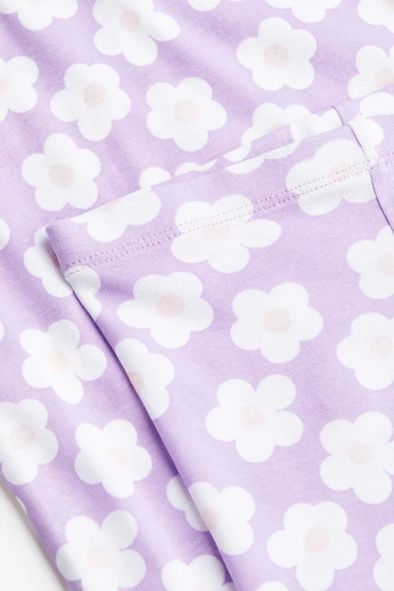 Puff-sleeved Jersey Pajamas | H&M (US)