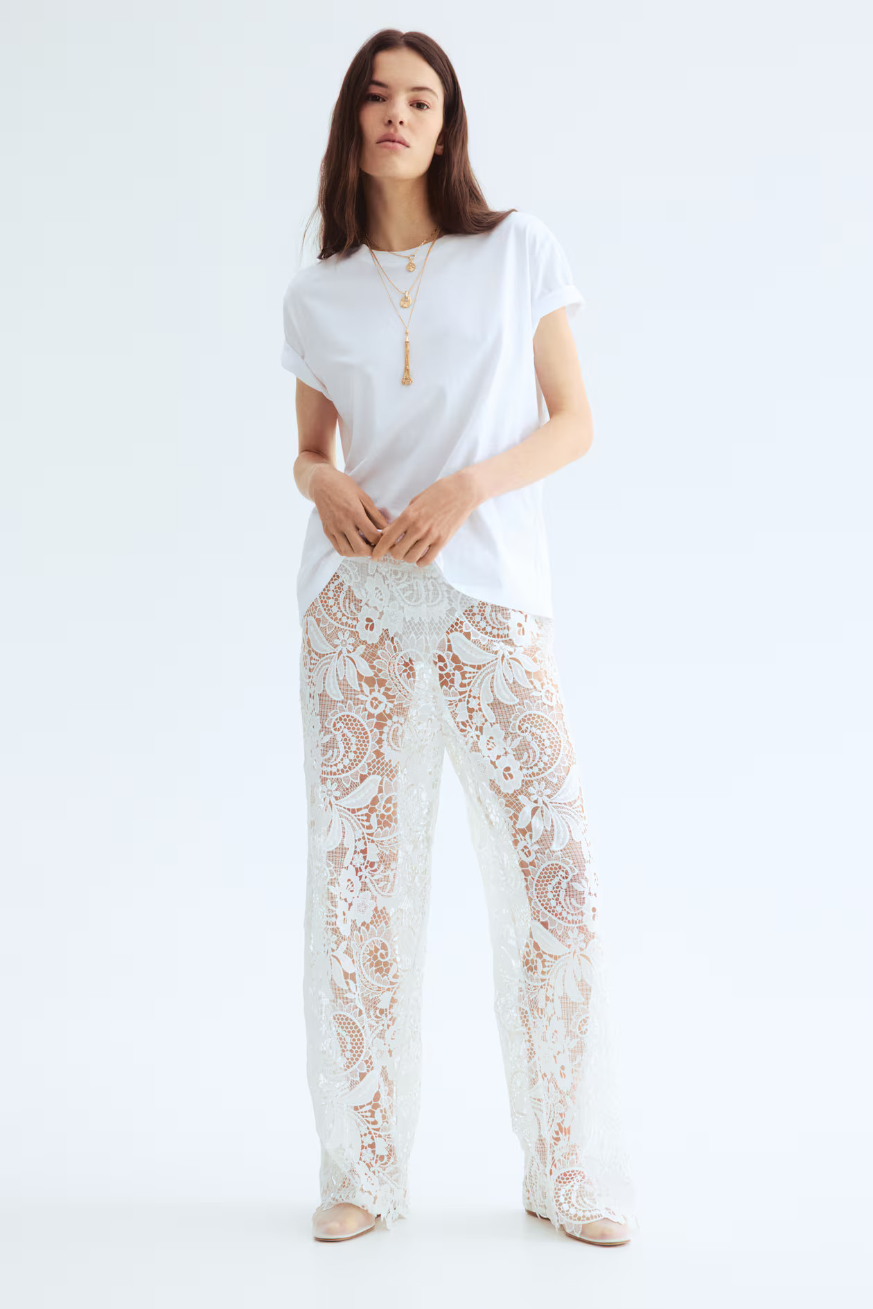 Wide lace trousers | H&M (UK, MY, IN, SG, PH, TW, HK)