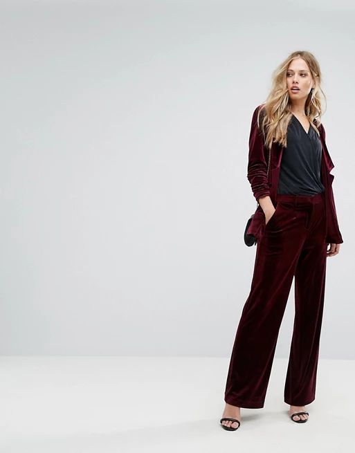 Vero Moda Velvet Tailored Pants | ASOS US