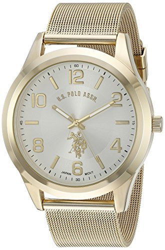 Accutime U.S. Polo Assn. Classic Men's Quartz Metal and Alloy Watch, Color:Gold-Toned (Model: USC80376) | Amazon (US)