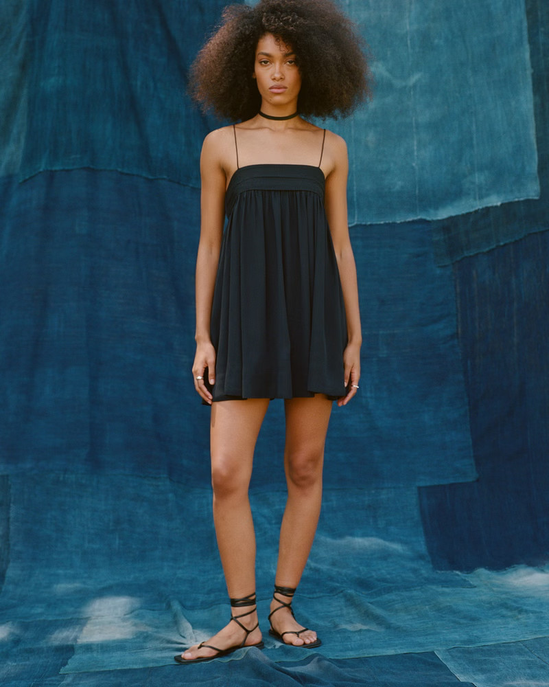Women's Floaty Sheer Mini Dress | Women's New Arrivals | Abercrombie.com | Abercrombie & Fitch (US)