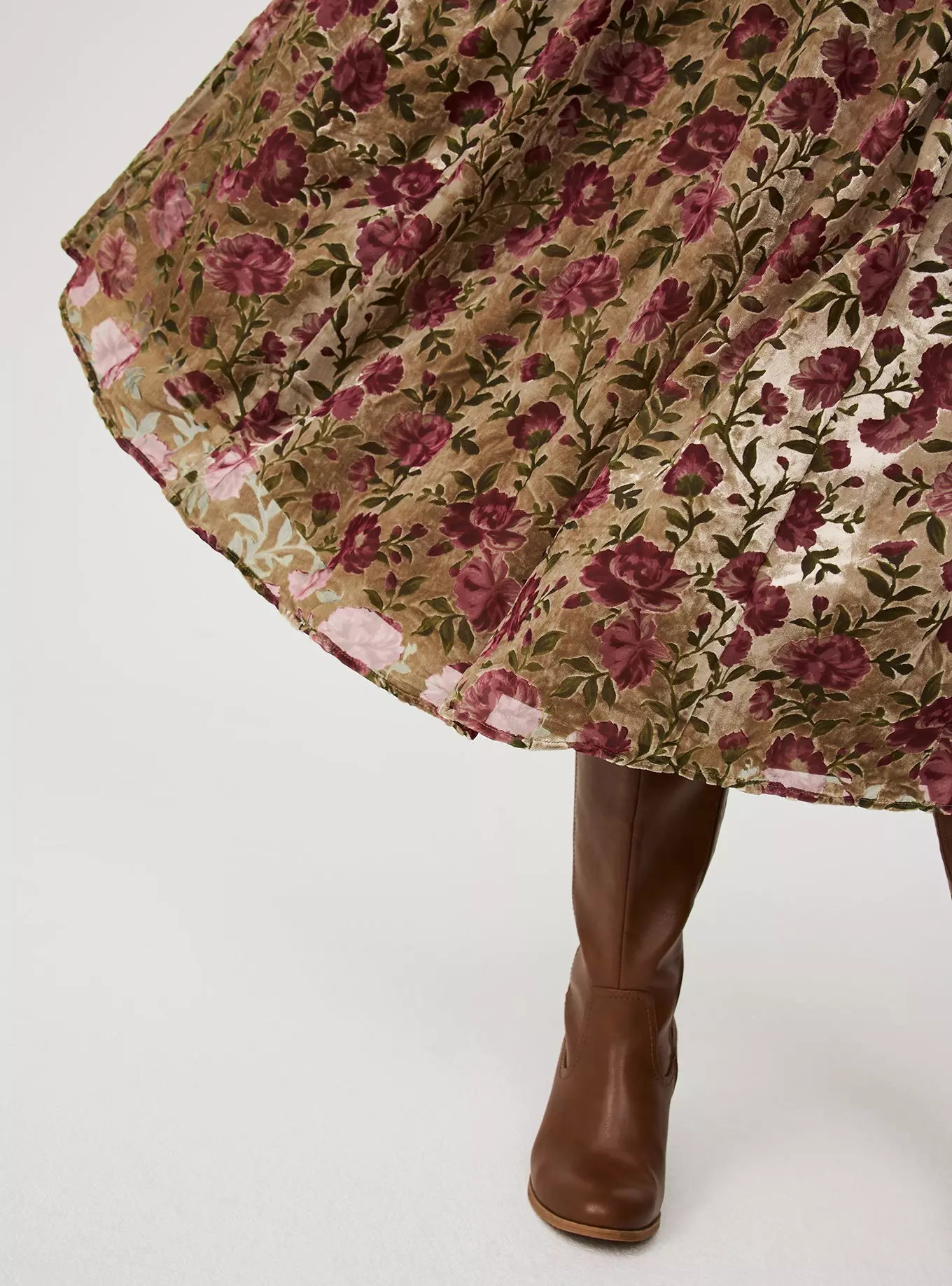 Burnout Velour Tea Length Dress | Torrid (US & Canada)