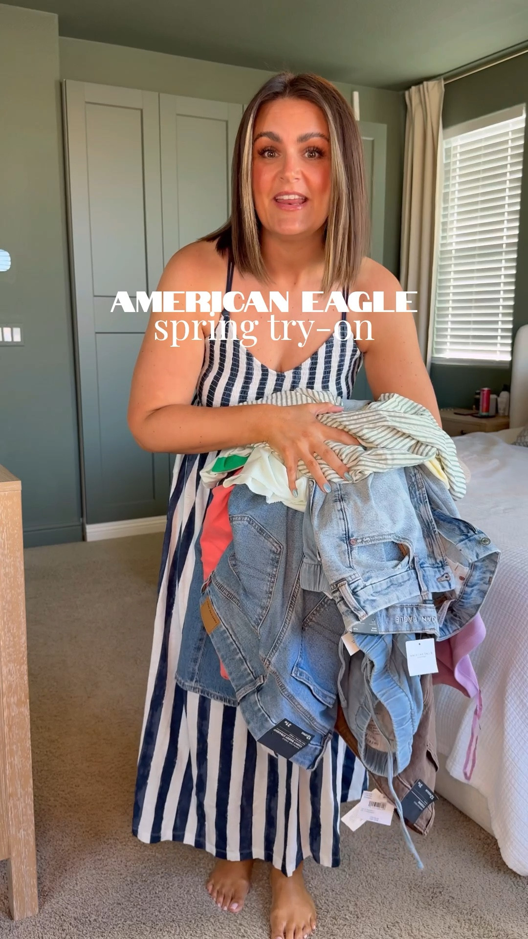 American Eagle Spring try-on
Dresses, large
Striped set, large (need XL pants)
Shirts & tanks, large
Curvy stovepipe distressed jeans, 12Long
Stovepipe brown jeans, 12Regular
Pull on jeans, large
Curvy baggy straight jeans, 12Long
Coral sweatshirt, large (need a medium)

Size 12, midsize, spring outfits, closet staples @American Eagle Outfitters 

#LTKSaleAlert #LTKMidsize #LTKgrwm